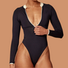 Hit-gurl Surfing Sport Long Sleeves Women One Piece Swimsuit