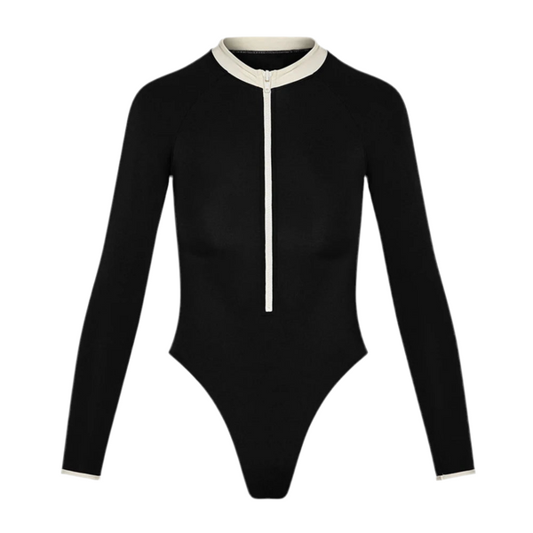 Hit-gurl Surfing Sport Long Sleeves Women One Piece Swimsuit