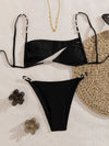 Bead Chain Cut Out two piece swimsuit