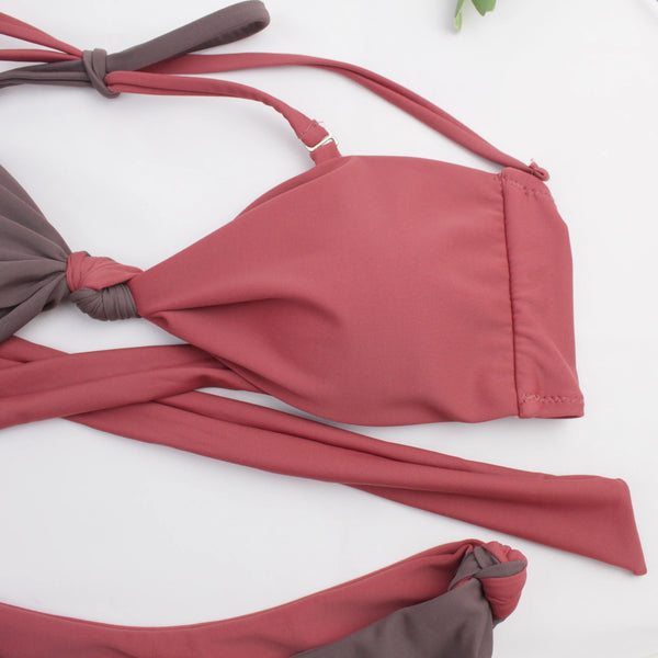 Geelal two piece two color swimsuit