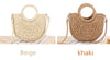 Handmade Half-Round Rattan Woven Straw Bag