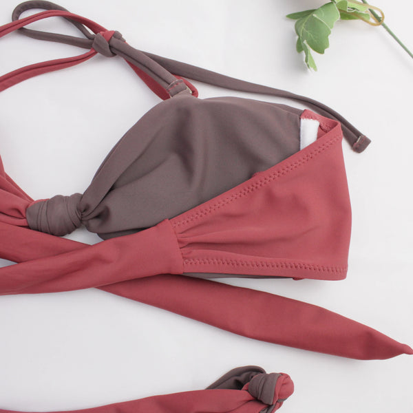 Geelal two piece two color swimsuit