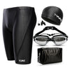 Men Swimming Shorts Waterproof Competition Swim Goggles with Ear-plug Cap Trunks - Sexikinis Swim