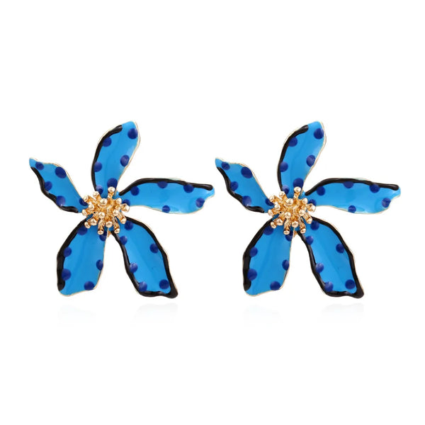 Sweet Big Flower Stud Earrings - Sexikinis Swim