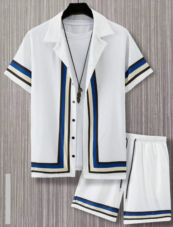 Hawaiian vacation beach men outfit Set