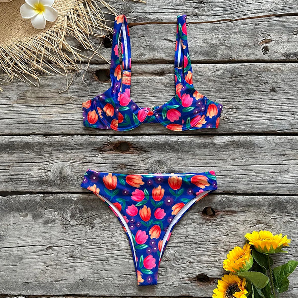 Floral Funky two piece swimsuit - Sexikinis Swim