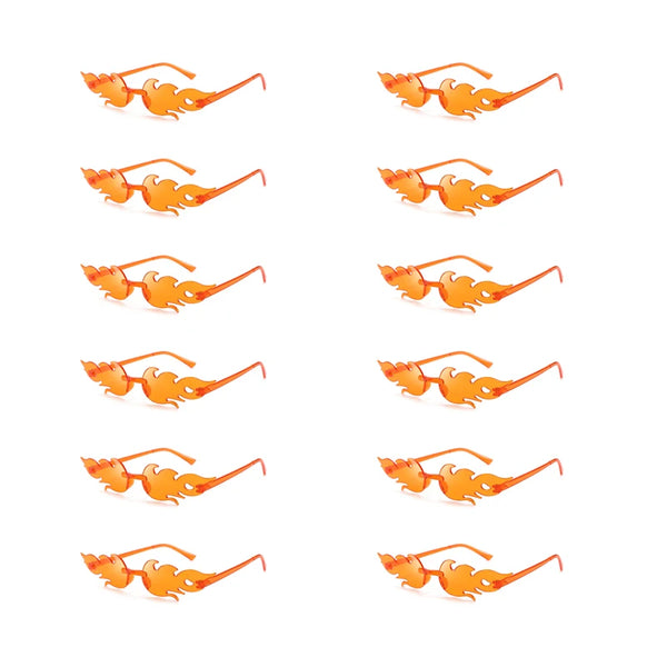 12 PCSFlame Shaped Sunglasses