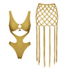 Star gaze one piece swimsuit with cover up