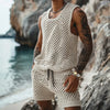 New Summer Men Knitted Two Piece Set Shorts set -Sexikinis Swim