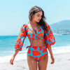 Puffer puff two piece swimsuit