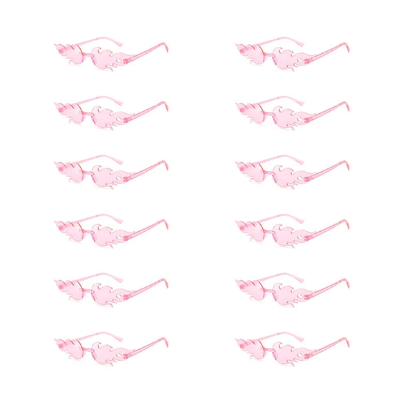 12 PCSFlame Shaped Sunglasses