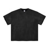Black t-shirt on a white background