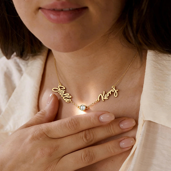 Custom Multiple Names Necklace for Women Stainless Steel Jewelry
