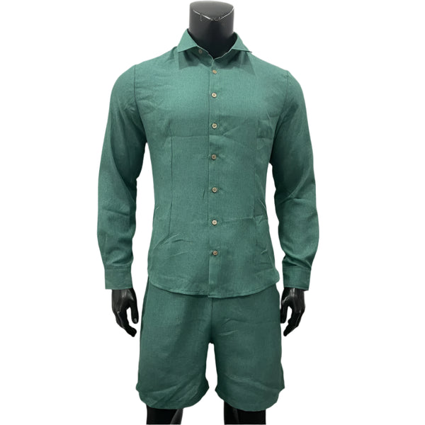 Men's Summer Comfy Cotton Linen Shorts set