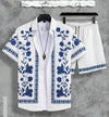 Hawaiian vacation beach men outfit Set