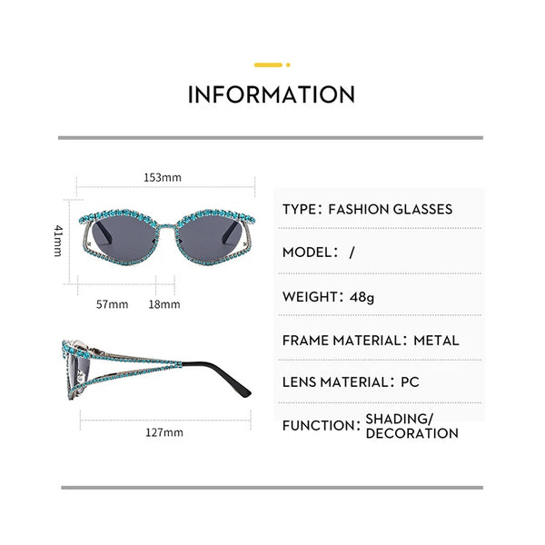 Designer Rhinestone Sunglasses - Sexikinis Swim