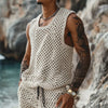New Summer Men Knitted Two Piece Set Shorts set -Sexikinis Swim