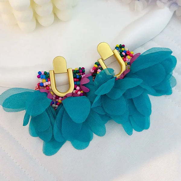 Handmade Cotton Long TasselEarrings -Sexikinis Swim