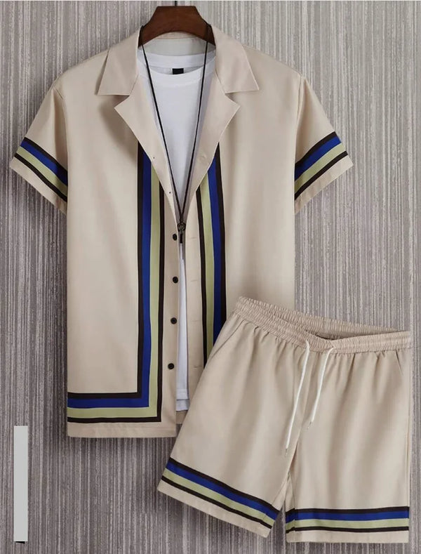 Hawaiian vacation beach men outfit Set