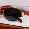 Gold Metal Frame OvalSmallSunglasses - Sexikinis Swim