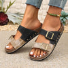 New Retro Thick-SoledLuxury Metal Buckle Decorated Slippers