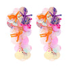 Colorful Shiny Large Shell Earrings - Sexikinis Swim