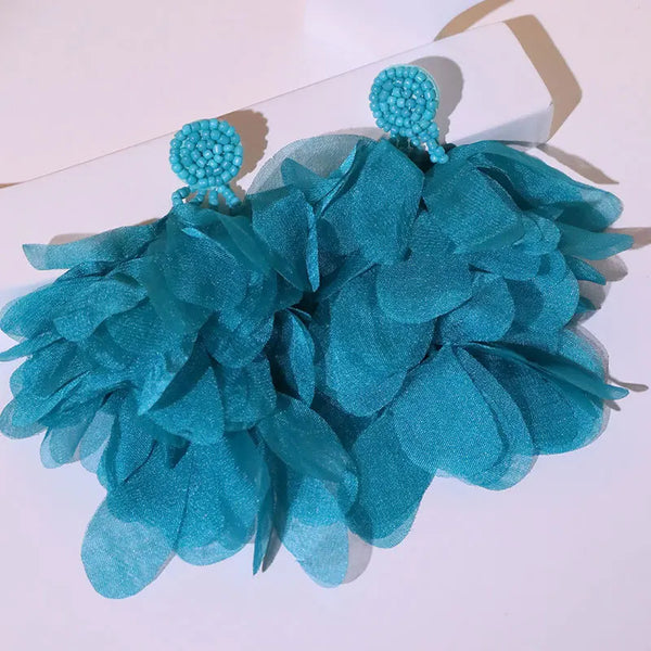 Handmade Cotton Long TasselEarrings -Sexikinis Swim