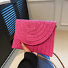 Straw Woven Shoulder CrossbodyBeach Clutch Bag