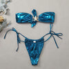 Blue Glossy MerBae two piece swimsuit - Sexikinis Swim
