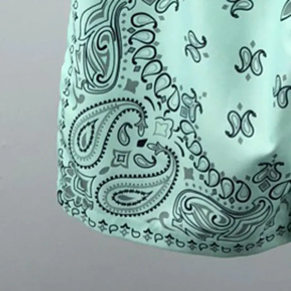 Vintage Cashew Flowers Print Short-sleeved Shirt Set