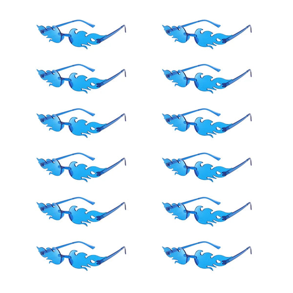 12 PCSFlame Shaped Sunglasses