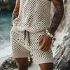 New Summer Men Knitted Two Piece Set Shorts set -Sexikinis Swim