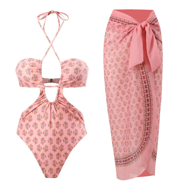 Max Retro One Piece Swimsuit with cover up