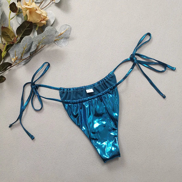 Blue Glossy MerBae two piece swimsuit - Sexikinis Swim