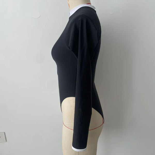 Hit-gurl Surfing Sport Long Sleeves Women One Piece Swimsuit