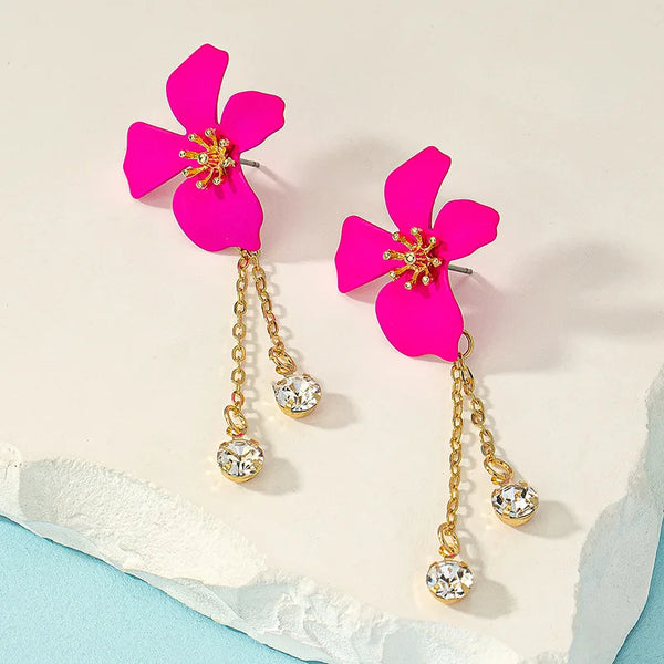 Big Flower Drop Earrings - Sexikinis Swim