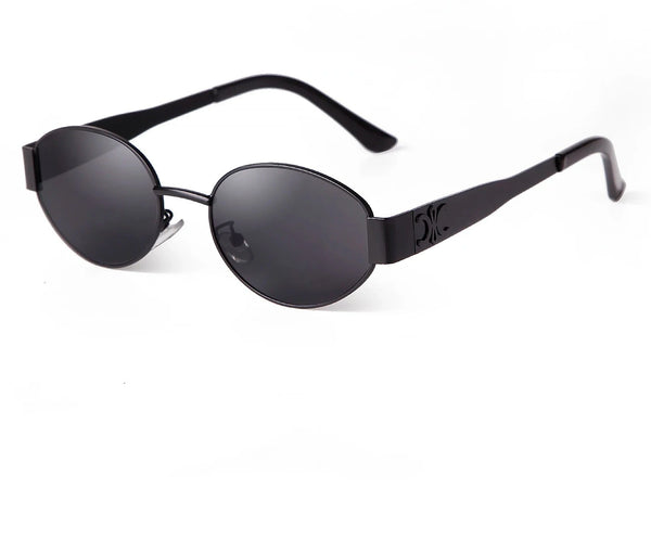 Retro Metal Frame Oval Sunglasses - Sexikinis Swim