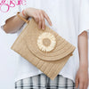 Straw Woven Shoulder CrossbodyBeach Clutch Bag