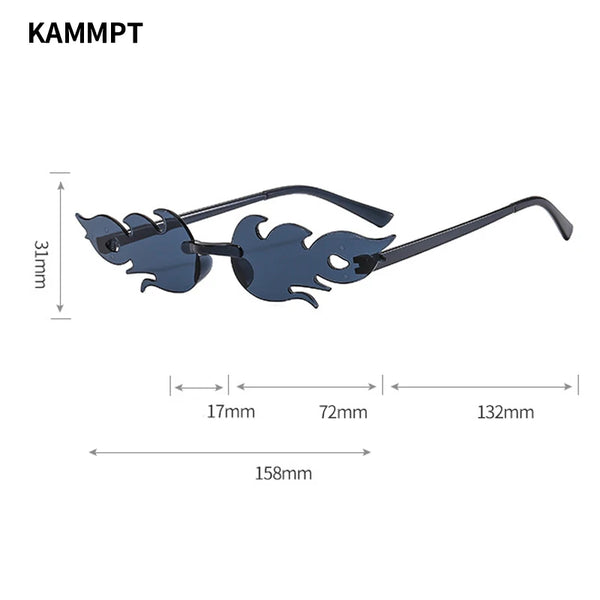 12 PCSFlame Shaped Sunglasses