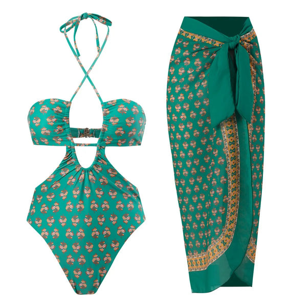 Max Retro One Piece Swimsuit with cover up