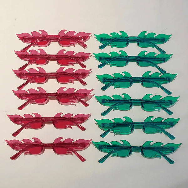 12 PCSFlame Shaped Sunglasses