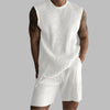 Summer Izzy Pleated Sleeveless Tank men beach shorts set