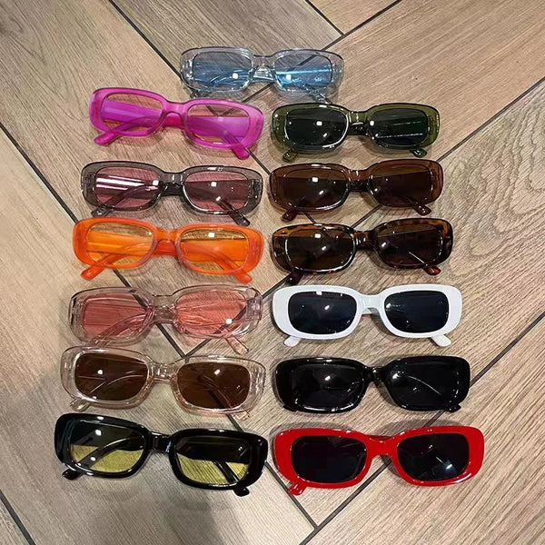 13pcs Small Square Retro Sunglasses