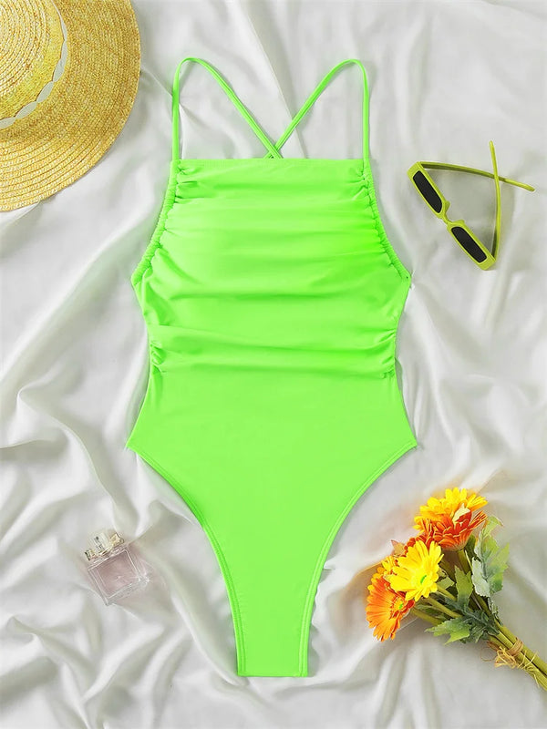 Lacy one piece swimsuit - Sexikinis Swim