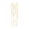 White fringe skirt on a white background