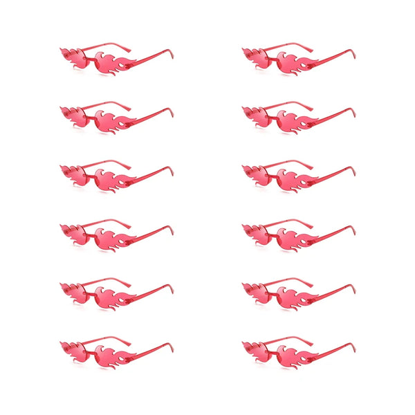 12 PCSFlame Shaped Sunglasses