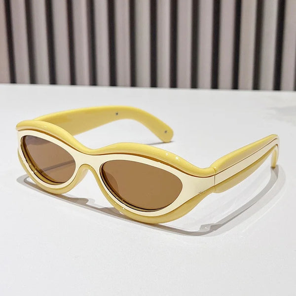 New Fashion Oval Cat Eye Sunglasses - Sexikinis Swim