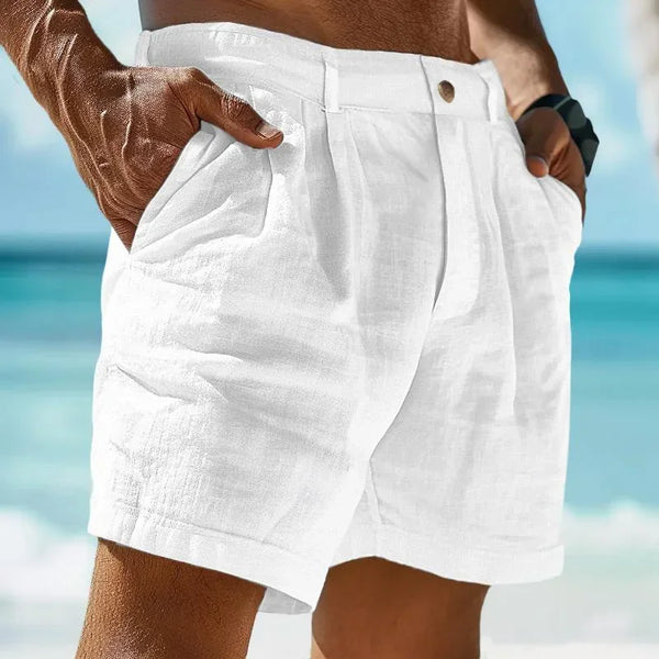 Beach Holiday Linen-cotton beach shorts