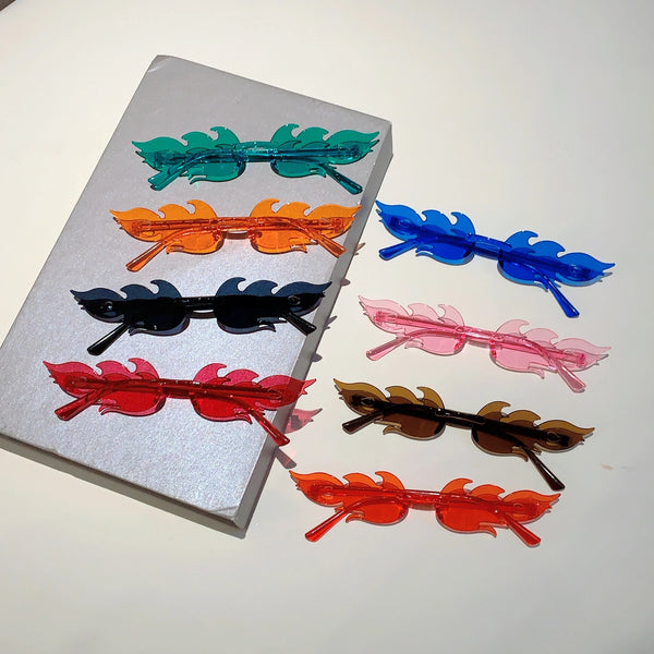 12 PCSFlame Shaped Sunglasses