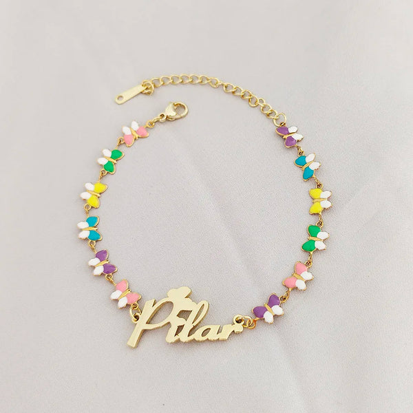 Customized Butterfly Heart Name Necklace - Sexikinis Swim